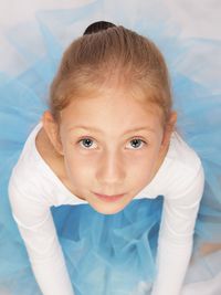 Portrait of cute girl smiling