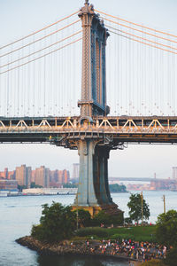 View of suspension bridge