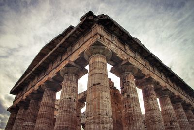 Low angle view of historical built structure against sky