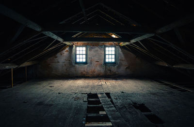 Interior of abandoned building