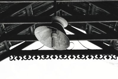 Low angle view of lighting equipment on roof