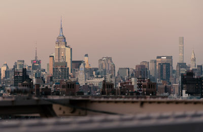 View of skyscrapers in city