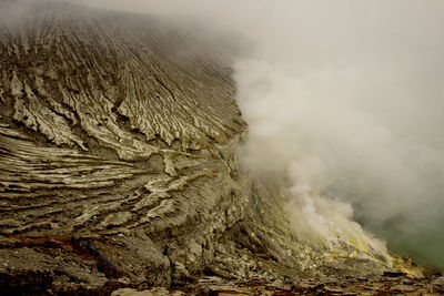 Close-up of volcanic landscape