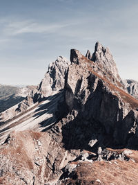 Scenic view of rock formation against sky