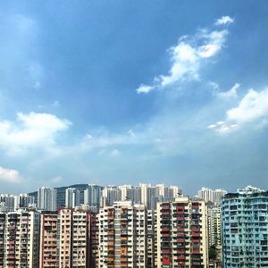 Modern cityscape against sky