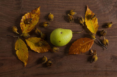 Close-up of fruits on table