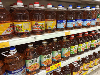 Variety of food for sale at store