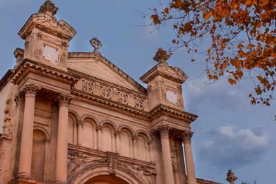 Low angle view of historical building against sky