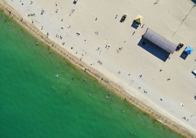 High angle view of swimming pool