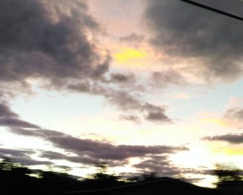 Low angle view of sky during sunset