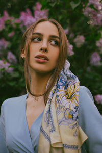 Portrait of beautiful young woman