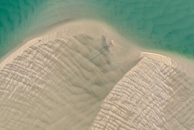High angle view of beach