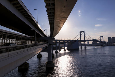 Bridge across tokyo bay during the day.