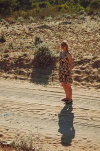 Full length of man walking on beach