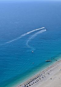 High angle view of sea shore