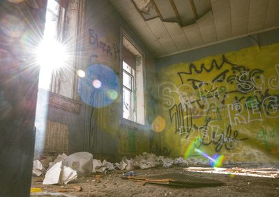 Graffiti in abandoned building