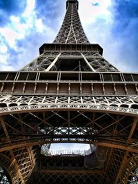 Low angle view of eiffel tower