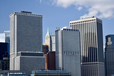 Low angle view of buildings against sky