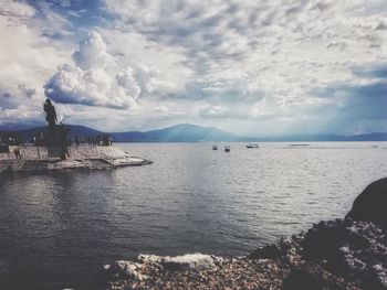Scenic view of sea against sky