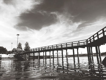 Pier over sea against sky