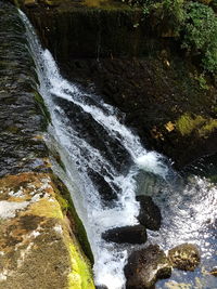 Scenic view of waterfall