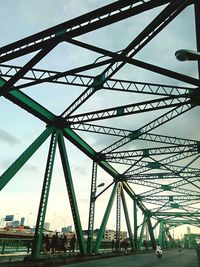 Low angle view of bridge against sky