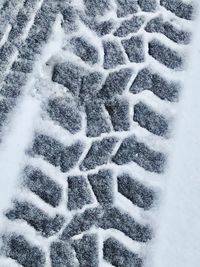 Full frame shot of snow covered land