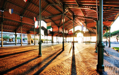 View of railroad station platform