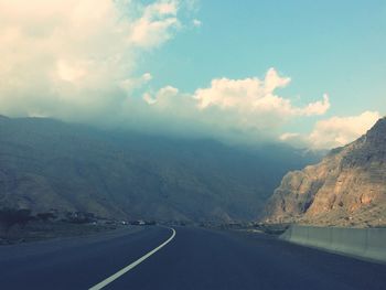 Country road passing through mountains