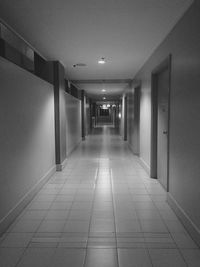 Empty corridor of building