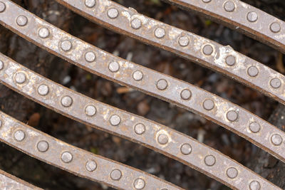 Full frame shot of raindrops on wood