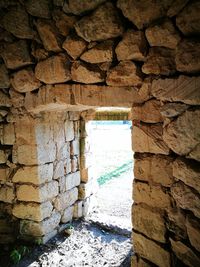 View of stone wall