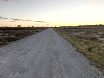 Country road at sunset