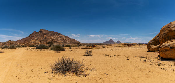 View of the rock formations in the spitzkoppe nature reserve, namibia
