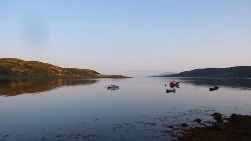 Scenic view of calm lake