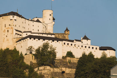 Low angle view of historic building against sky