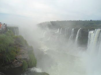 View of waterfall against sky