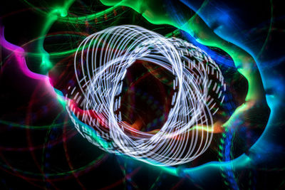 Digital composite image of light painting