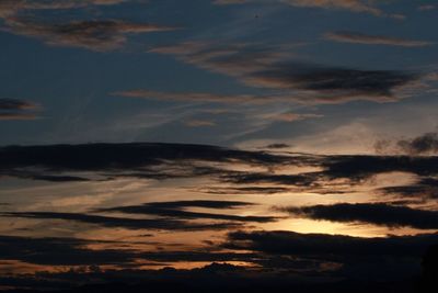 Scenic view of sky during sunset