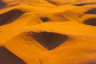 Extreme close up of orange surface