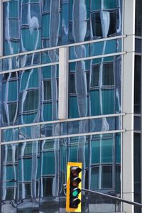 Low angle view of glass building