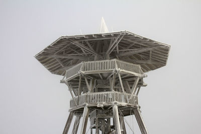 Low angle view of tower against sky