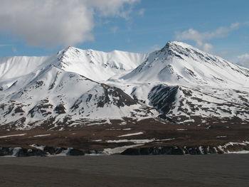 Scenic view of landscape against mountain