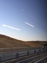 Road against blue sky