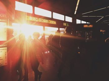 Silhouette of woman in city