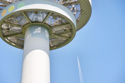 Low angle view of communications tower