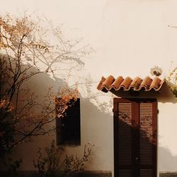 Close-up of building against sky