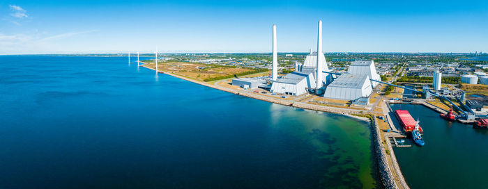Aerial view of the most beautiful and eco friendly power plants in the world.