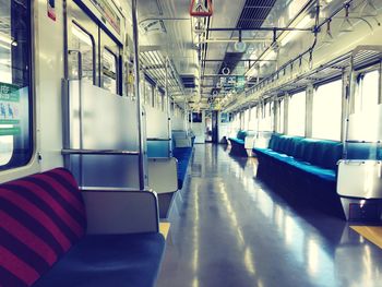 Empty seats in train