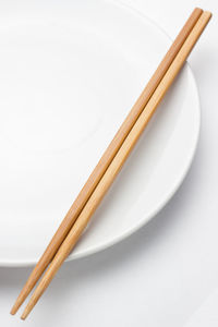 High angle view of dessert in plate on table